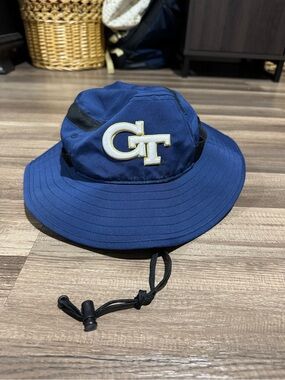 Kids Navy Bucket Hat with GT Logo